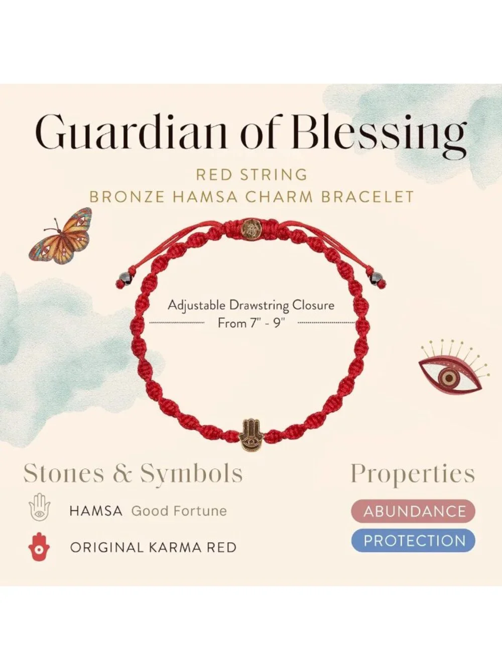 Men's Red String Bracelet with Bronze Charm, Handmade in Bali, Adjustable